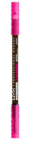 NYX Professional Makeup Powder Louder Brow Pencil, Buildable Shades, Up to 12 Hours of Wear, Transfer and Fade Resistant, With Thickening Micro-Fibres, Vegan Formula, Shade: Ash Brown