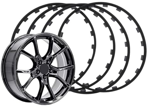 LNZKX Felgen Nabenschutz Dekorstreifen für Mercedes Benz/AMG GLA GLB SUV X247 X156 H247 GLA GLB SUV, Anti Kratzer Nylonmaterial Kleberfreie Installation Auto Felgenschutz,Black-17inch