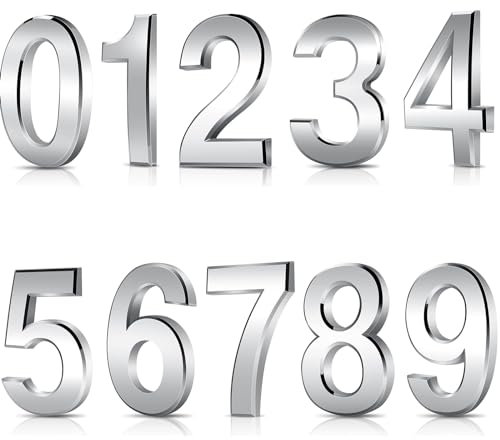 1Pcs 3 Inch Door Numbers, 3D Self Adhesive Mailbox Numbers 0-9, Waterproof House Street Number Stickers for House Mailbox Apartment Hotel Courtyard Cafe (Number 4)