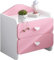 ZJGFCB Comodino per Bambini, Comodino con Cassetti, Tavolino Comodino Moderno con Cassetti Due Comodini in Legno per Ragazze Rosa E Blu A Doppio Strato Rosa(Color:Rosa)