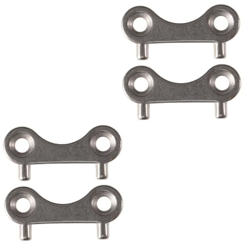 VANZACK 4 Stück Tankdeckel für Yachten Boot zubehör Bootszubehör Boot Reparaturwerkzeug Yacht Zubehör schalten Schlüssel Bootsersatzwerkzeug Brenngas-Abfallkappe Rostfreier Stahl Silver