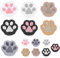 14 Stück Stoff Zum Aufbügeln Selbstklebender Aufnäher Mit Pfotenabdruck Hundepfote Schwarz Weiß Bügelflicken Hundepfoten Pfote Hund Aufnäher Bügelbild Patch Für Kinderkleidung Rucksäcke Weihnachten