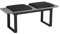 DUBI Möbel Sitzbank LEA, Esszimmerbank 120 cm mit Sitzauflagen gepolstert Holzbank für Esszimmer, Flur, Garderobe mit Metallgestell, Industrial modern Design, Beton Optik, 11301-120-BETO