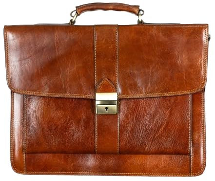 Genérico Valigetta porta documenti in pelle per uomo e donna, borsa a tracolla messenger