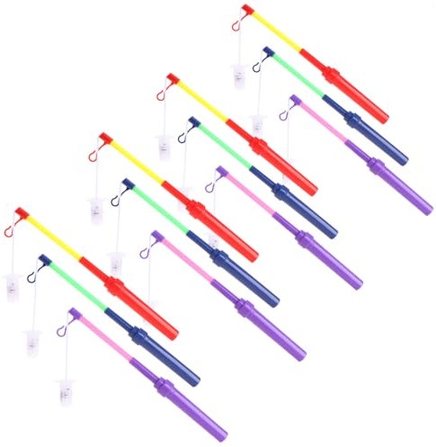 com-four® 12x LED- Laternenstab - batteriebetriebener Leuchtstab für Laternen-Umzüge, Halloween und St. Martin - elektrische Laternenhalterung mit LED-Licht [Auswahl variiert] (12 Stück - 30cm)