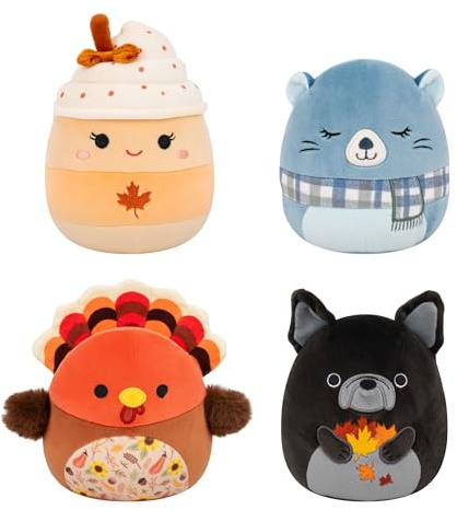 Squishmallows Original Autumn Harvest 4-Pack – Official Halloween Plush (Little) (Amazon Exclusive) | Collectable Cute Plush Toy, Cuddly Toys for Children, Soft Toys, Cute Teddies