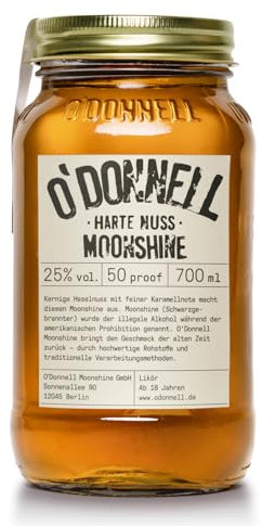 O'Donnell Moonshine Harte Nuss Vegan Likör Deutschland inkl. FeinWert E-Book (1 x 0,7l)