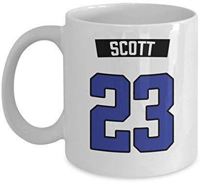 YIVXA Purchasing Coffee Mug 11 Oz Nathan Scott One Tree Hill Ravens 23 Jersey Coffee Mug Cup One Tree Hill Tv Show Merchandise Accessories Pin Poster Shirt for One Size