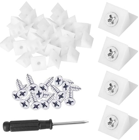 Rückwandverbinder Schrank Rückwandschrauben Schrankrückwand Befestigung Schubladenboden Verstärkung Schubladen Keile Schubladenreparatursatz mit Schrauben für Durchhängende Schubladenböden 60 Stück