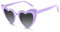 BOUBONI Lunettes de soleil en forme de cœur UV400 vintage - Lunettes de soleil pour femme - Cadeau d'enterrement de vie de jeune fille, lilas