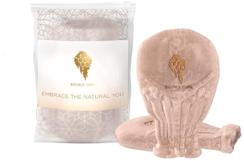Bounce Curl Hair Drying Mittens - Blush