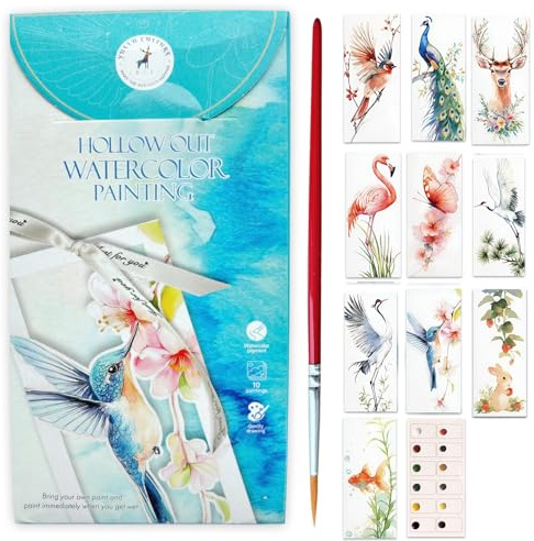 JanFebMar Wassermalbuch, Malbuch für Erwachsene 12 Farbe, Aquarell-Malbuch mit Wasserfarben, Coloring Book Entspannendes Malbuchs für Frauen Schön Gestaltet mit Wassertankpinsel, Anfängergeeignet