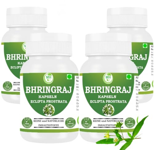 Morsan Healthcare Bhringraj-Kapseln 500 mg | 240 pflanzliche Kapseln | Hochwertiges pflanzliches Nahrungsergänzungsmittel | Rein und natürlich | Pflanzlich | Qualitätsgesichert