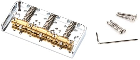 6 Saiten E-Gitarre Stegsattel für E-Gitarre mit 4 Befestigungsschrauben und Schraubenschlüssel E-Gitarre