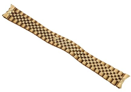 MFXFKOKGAX Gebogenes Metallarmband Passend For Rolex, For Jubilee-Armband, 13 Mm, 17, 20, 21, Massives Edelstahlarmband, Zubehör(Gold,13mm)