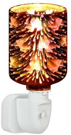 3D Butterfly Electric Wax Melt Burner and Oil Warmer, Stunning Heart Pattern Plug In Wax Burner for Wax Melts with Color Changing Light, Decorative Fragrance Lamp for Home Bedroom Office Spa Gifts