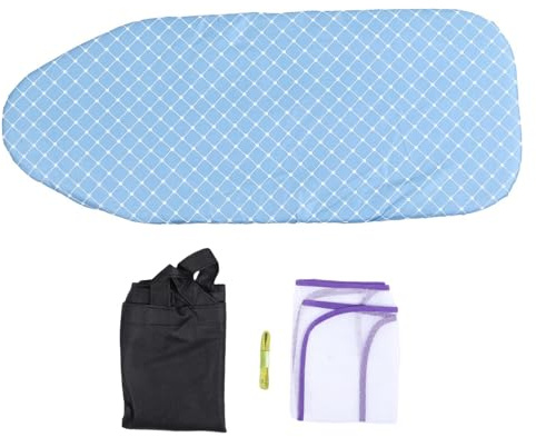 Jenngaoo Planche à repasser de table pliante miniature avec housse amovible pour buanderie, Format U design compact pour appartement dortoir, utilisation couture et vêtements