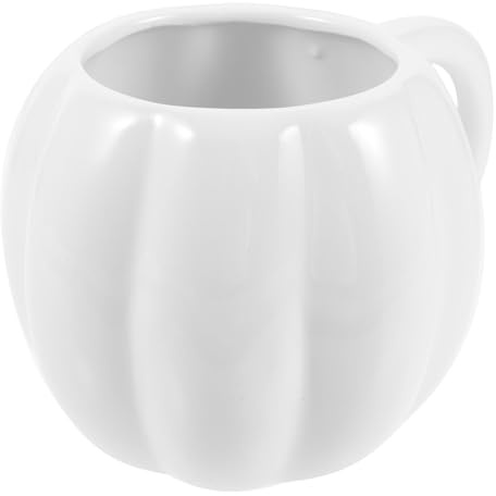 INOOMP Mug Citrouille D'halloween en Céramique Blanc 500 Ml – Tasse à Café et Gobelet pour Bière, Design Ergonomique, pour Fêtes et Décorations D'halloween