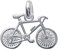 NKlaus Silber Original 925er Sterlingsilber Ketten Anhänger Fahrrad Bike 9x17mm 5117
