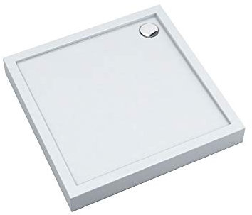 Stabilsound® - Piatto doccia in acrilico, con supporto incluso, 12 cm, 80 x 80 x 12 cm