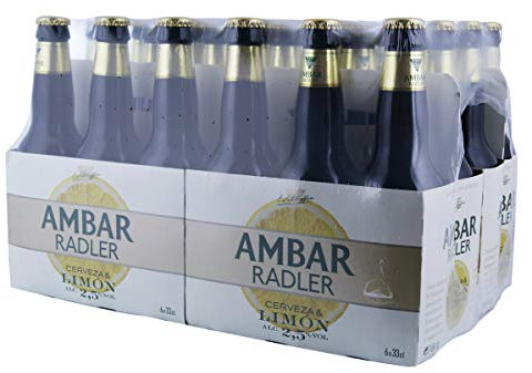 Ambar Radler Cerveza con Limon 24 botellines x 330 ml.
