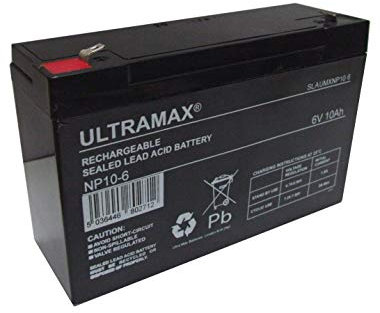 2 X RIDE ON CAR REPLACEMENT ULTRAMAX 6V 10AH BATTERY FOR RIDE ON JEEP AUDI BMW QUAD BIKE ELECTRIC