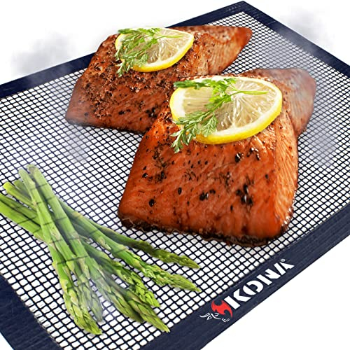 Kona Grillmatten aus Netzstoff, robust, 600 Grad, antihaftbeschichtet, 2 Stück