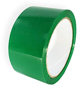 Ruban adhésif d'emballage vert, Tout usage en polypropylène, 48 mm x 66 m, 6 Rouleaux