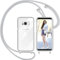 Nupcknn Handykette Hülle für Samsung Galaxy S8: TPU Bumper+PC Back Necklace (abnehmbar), Transparent, Grau, Wasser- und Staubresistent, Halskette