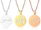 MY LUXERY Allah/Sabr Geduld Rundkette mit Gravur - Damen-Kette Collier - Halskette Amulett in Rundform Plättchen - Personalisierte Edelstahl Gravur Kette Runder Anhänger