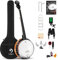 Vangoa Banjo 5 Saiten in voller Größe, Anfänger-Set, Remo-Kopf, Mahagoni-Resonator, Banjo, geschlossener Rücken, mit Premium-Tasche, für Erwachsene, Teenager, Anfänger