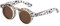 Ultra Graues Schildpatt Flip Up Steampunk Sonnenbrille Retro Frau Mann UV400 UVA Vintage Victorian Kreis Retro Sonnenbrille zum Hochklappen