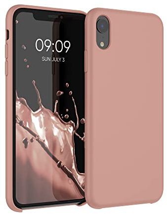 kwmobile Carcasa Compatible con Apple iPhone XR Funda - Case TPU y Silicona antigolpes - Apto Carga inalámbrica - Ocre