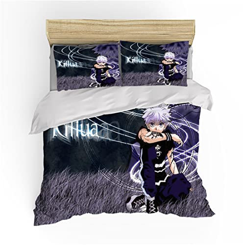 Hunter-Hisoka AnimeBettbezug-Set, Bettwäsche-Set Jungen Mädchen Teenager Erwachsene Schlafzimmer Dekor,ab-9,Super King:102x87/260*220cm