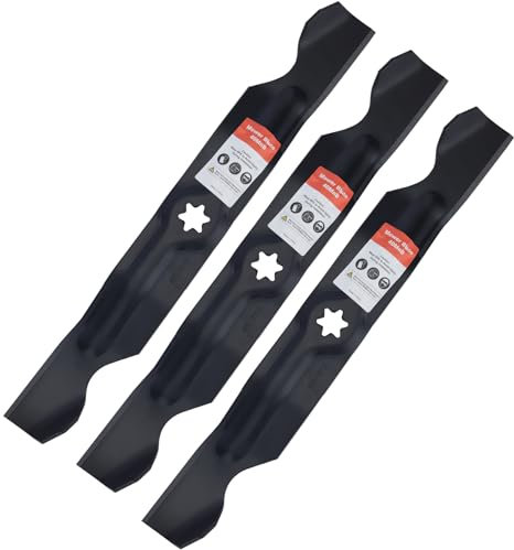 Grasscool 942-04053C Mower Blades for MTD Cub Cadet Troy Bilt 50 Deck Riding Mower Zero Turn Replace 742-04056 942-04056 (6 Point Star Mounting Hole)