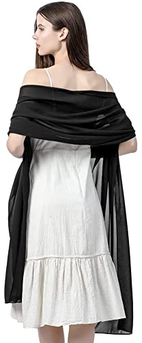 Ladiery Chiffon Schals und Wraps für Abend Party Frauen Plus Größe Braut Hochzeit Schal Leichtgewicht Soft Sheer Stola