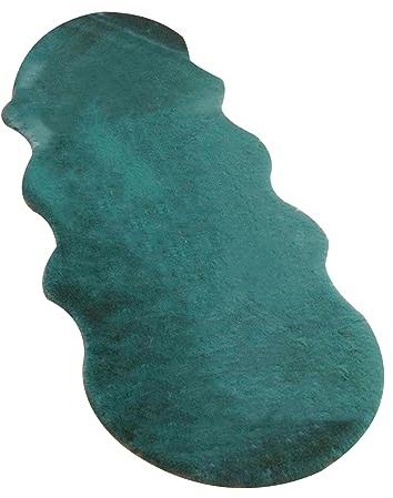 Guetto Weicher Kunstkaninchenfell-Teppich,Plüsch Teppich,Decke aus Kunstfell Geeignet für Wohnzimmer Teppiche Flauschig Fell Optik Gemütliches Schaffell Bettvorleger Sofa Matte,Grün,60cmX180cm