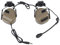 GLOGLOW Ear Protection Headset, Helmet Style Noise Reduction 360 Degree Rotation Folding Soundproof Cotton Flexible Shooting Headset with Microphone (Tan)