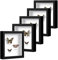 EUGAD Lot de 5 Cadre Photo en Bois 20x20cm, Style 3D Cadre de Boîte d'Ombre Profonde pour Objets jusqu'à 3cm, Galerie Photos Décoration Murale avec Passe-Partout vitre en Plastique, Noir