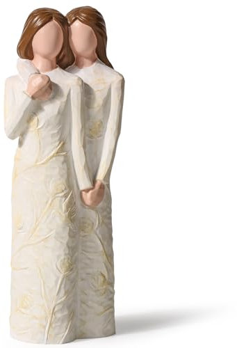 Yuideary Schwestern Figuren, Geschenke für Schwestern, beste Freunde, BFF; handbemalte Skulptur Freundschaftsgeschenke für beste Freunde Frauen