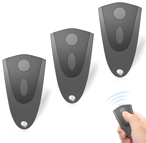 Telecommande Portail Compatible avec Novotron 502 MAX43-2 512 MIX43-2, 433,92mhz Bip Portail Porte De Garage, 2 Canaux, Noir, Lot de 3
