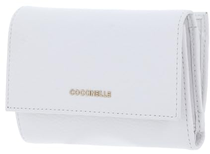 Coccinelle Metallic Soft Wallet Grainy Leather Brillant White