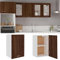 Vopese Hängeschrank Wandschrank HängendKüchenhängeschränke Einbauküche Küchenzeile Küchenmöbel Oberschrank Küchenschrank Küchenmöbel Braun Eichen-Optik 39,5x31x60 cm Holzwerkstoff
