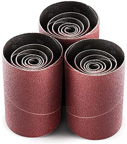 Lot de 18 manchons de ponçage de 11,4 cm pour ponceuse oscillante, grain 60 180 320 assortis