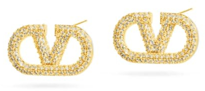 Sterling Silber Ohrringe - Hypoallergene Vergoldete Ohrringe mit Buchstabe V, Geometrische Tropfen, Gold Hängend - Dupes Schmuck für Frauen - Muttertag (Gold)