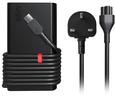 New Slim 65W USB C Laptop Charger for Lenovo ThinkPad/Yoga/Chromebook Computer Power Adapter Cord - X1 T14 T15 T16 T480 T480s T490 T490s T570 T580 T590 E480 E580 L480 X280 7i C740 C940 C930 Series