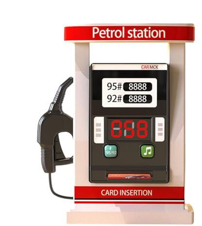 Kids Petrol Pump Toy, Kids Petrol Pump with Sounds Parent-Child Cognitive Toy Simulate Petrol Service Station Educational Toy for Boys Girls, Simulation station toy 17,5x11,5x4 cm