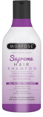Morfose Hair Shampoo – Intensiv pflegendes Shampoo mit Vegan Collagen, Koffein, Ceramid, Biotin & Niacin – 500ml