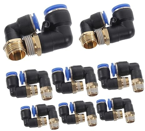 ERINGOGO Raccords De Tuyaux Air Accessoires De Compresseur De Raccords Assortis Adaptateur De Tuyau Mâle à Mâle Réducteur De Coupleur Connecteurs à Sertir Pour Tuyaux Air