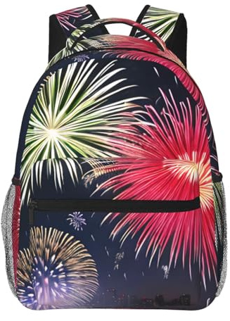 WBQLSL Splendid Feuerwerk-Rucksack, Laptop-Rucksack für Reisen, Wandern, Business, Camping, Fitnessstudio